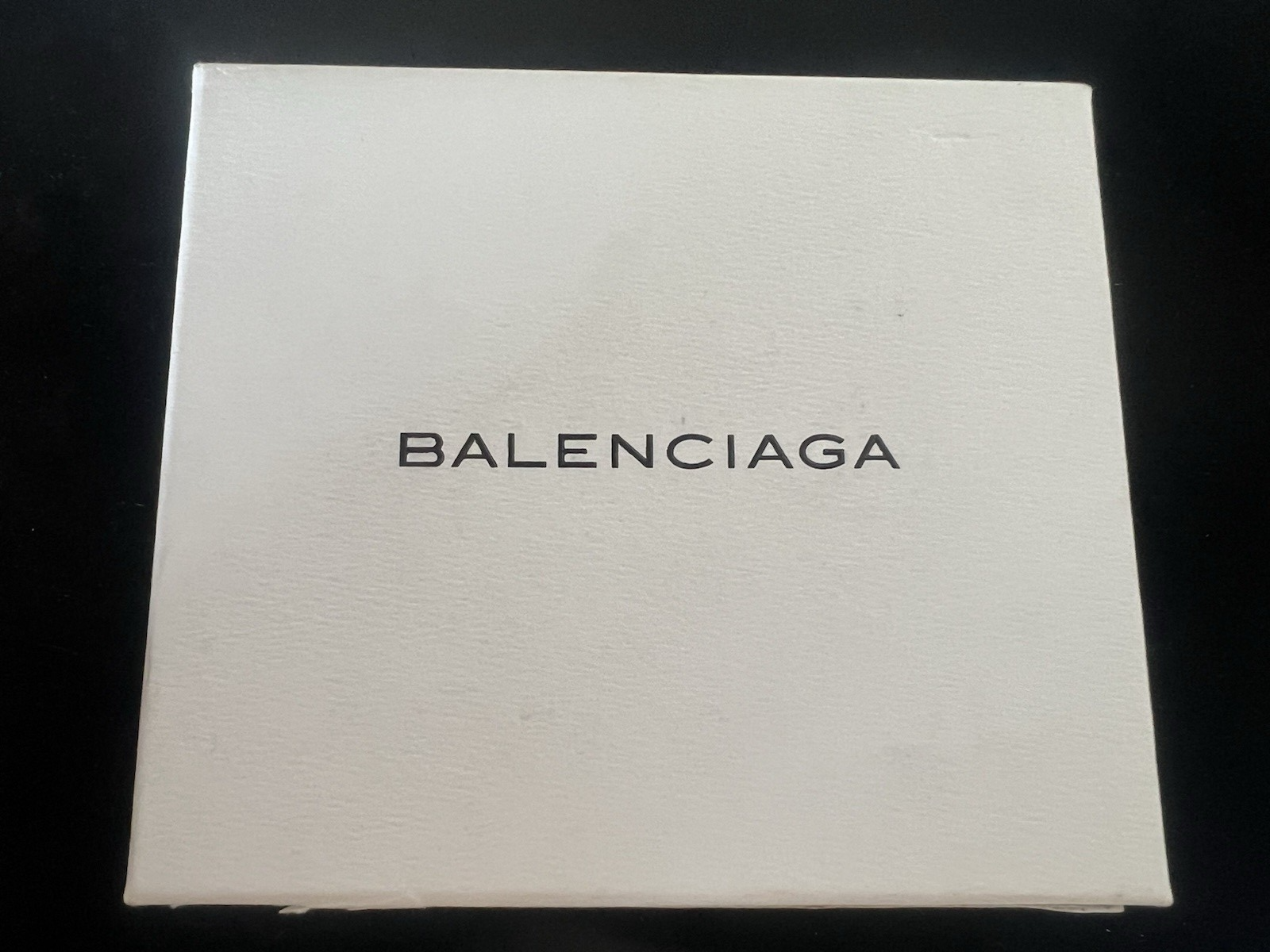 🔴 BALENCIAGA portachiavi pelle naturale bordi arancione fluo scatola garanzia
