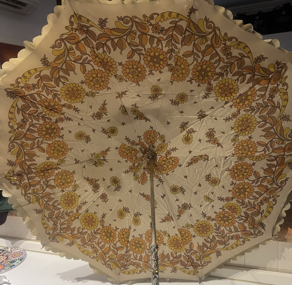 🔴 Ombrello sole pioggia para sole ombrellino delizioso fiori vintage