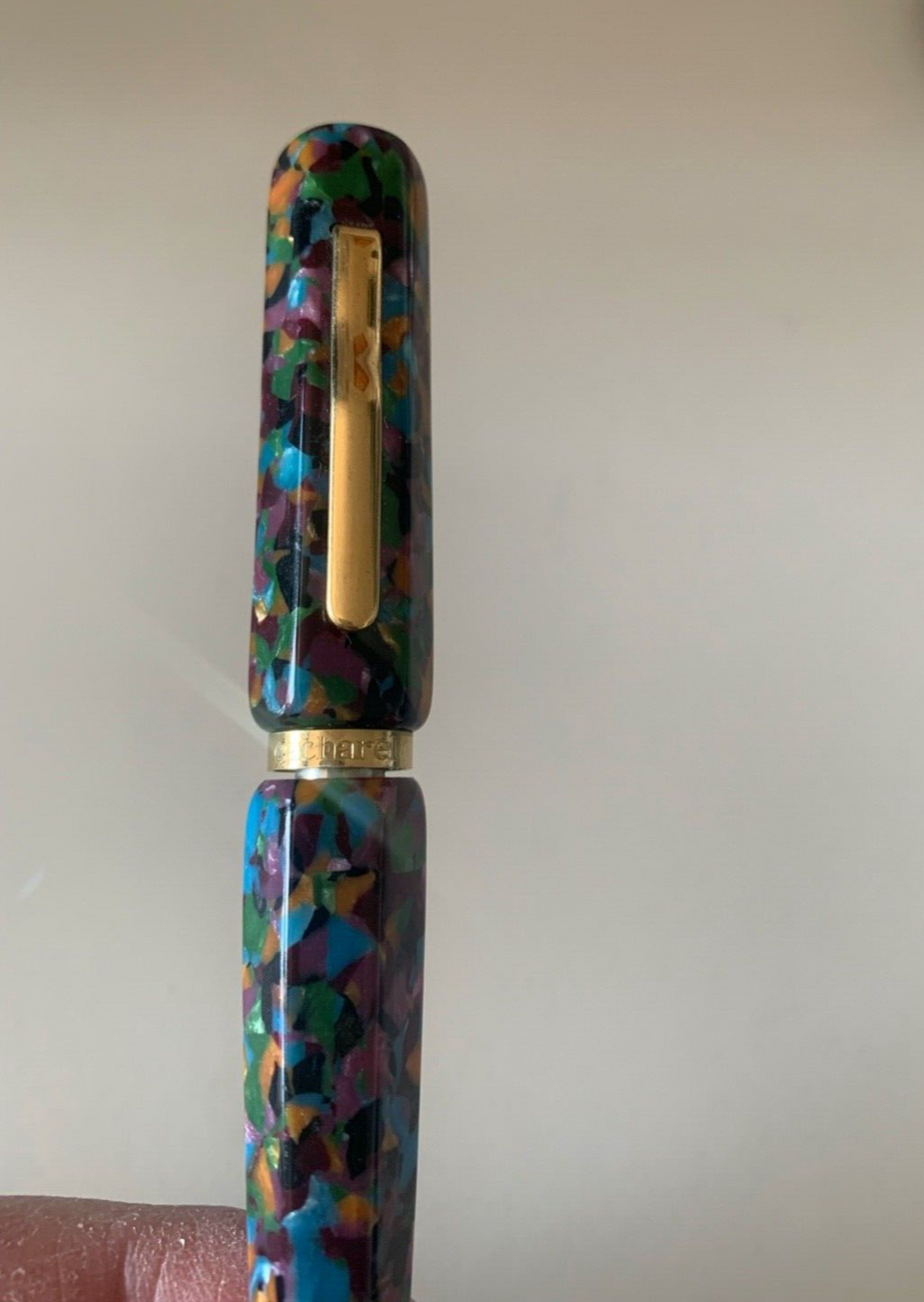 Cacharel Stylo-Plume Sphère Marbré Multicolore De Réparation Parties Recharge