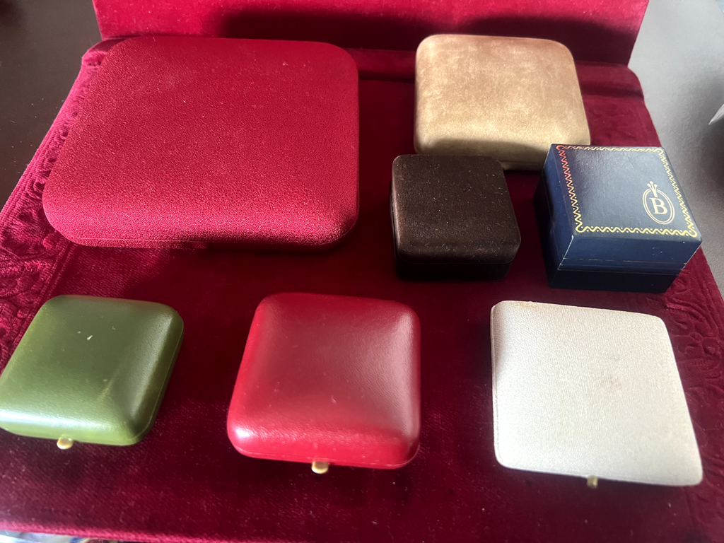 🔴 Scatole gioielli ciondoli orecchini gemelli astucci gioielli custodie n.15