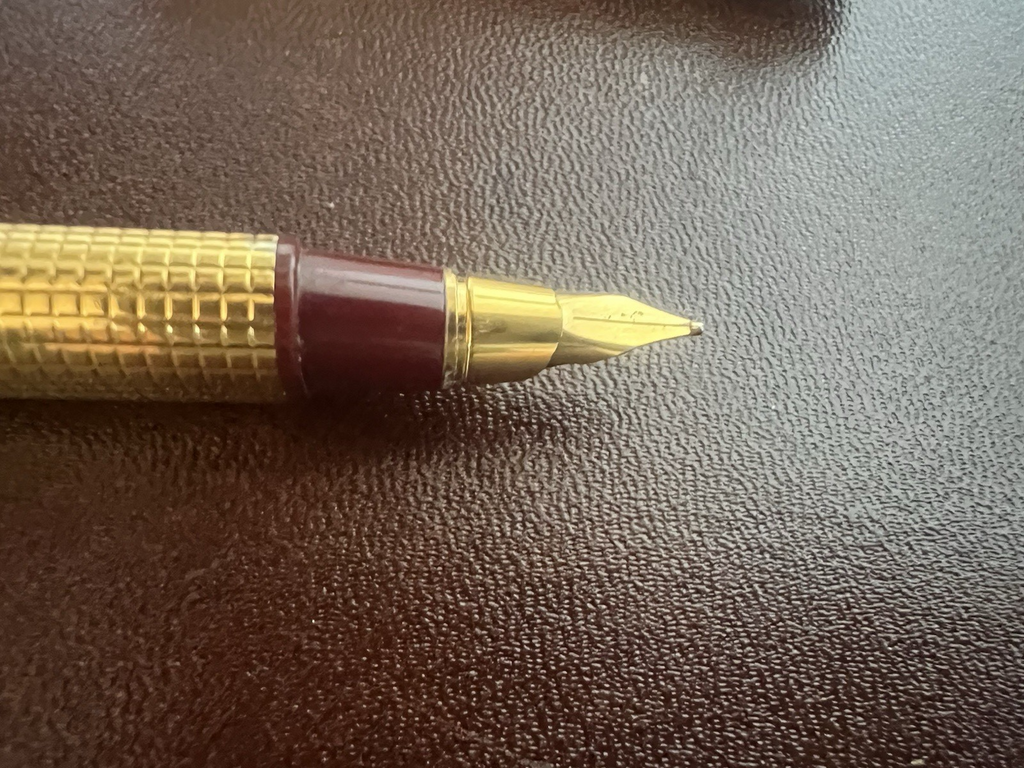 🔴 CARTIER penna stilografica Vendome Trinity placcata oro pennino F cartucce