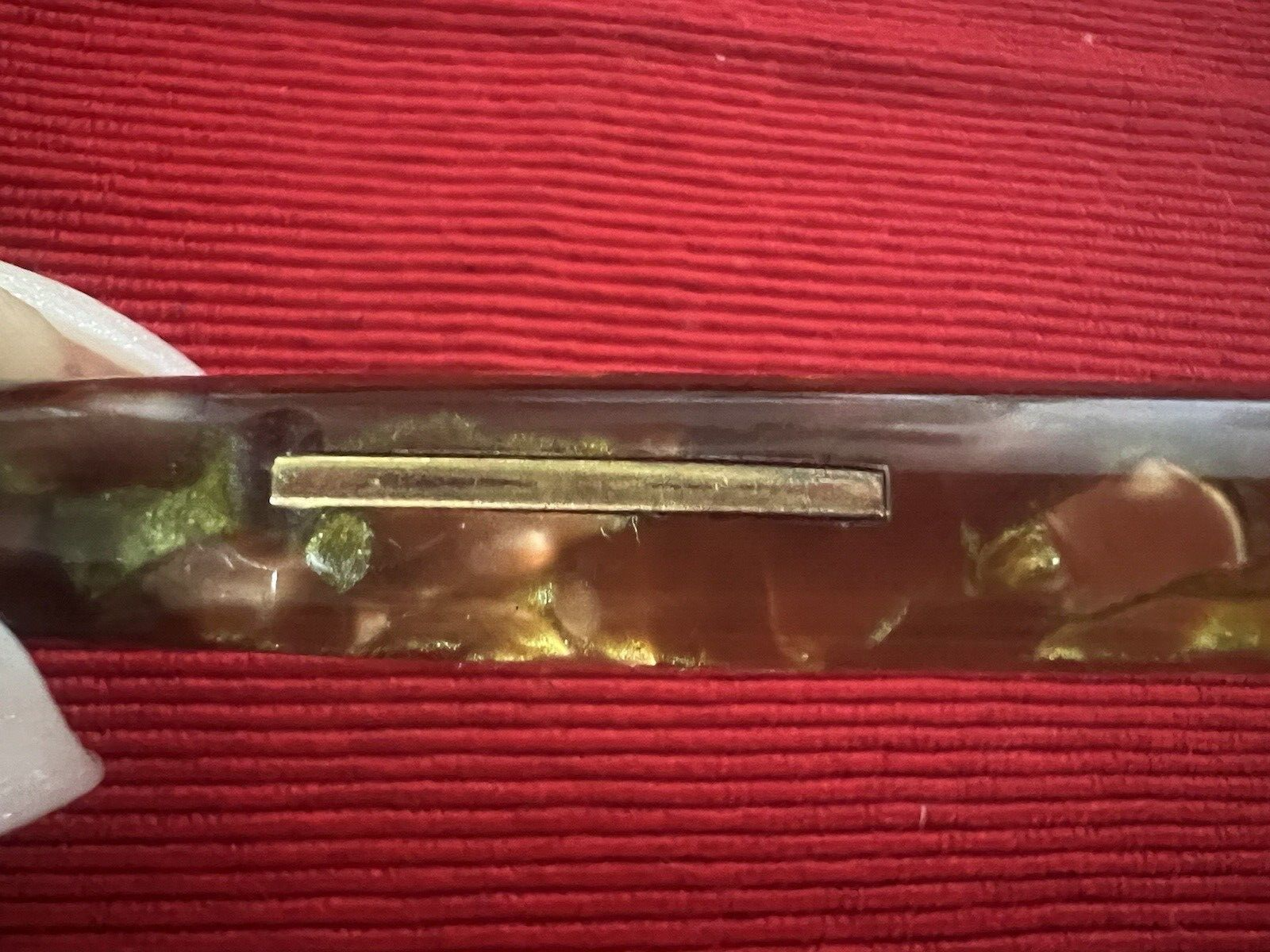 Red Contessa Fountain Pen Celluloid Lever Original Vintage '30