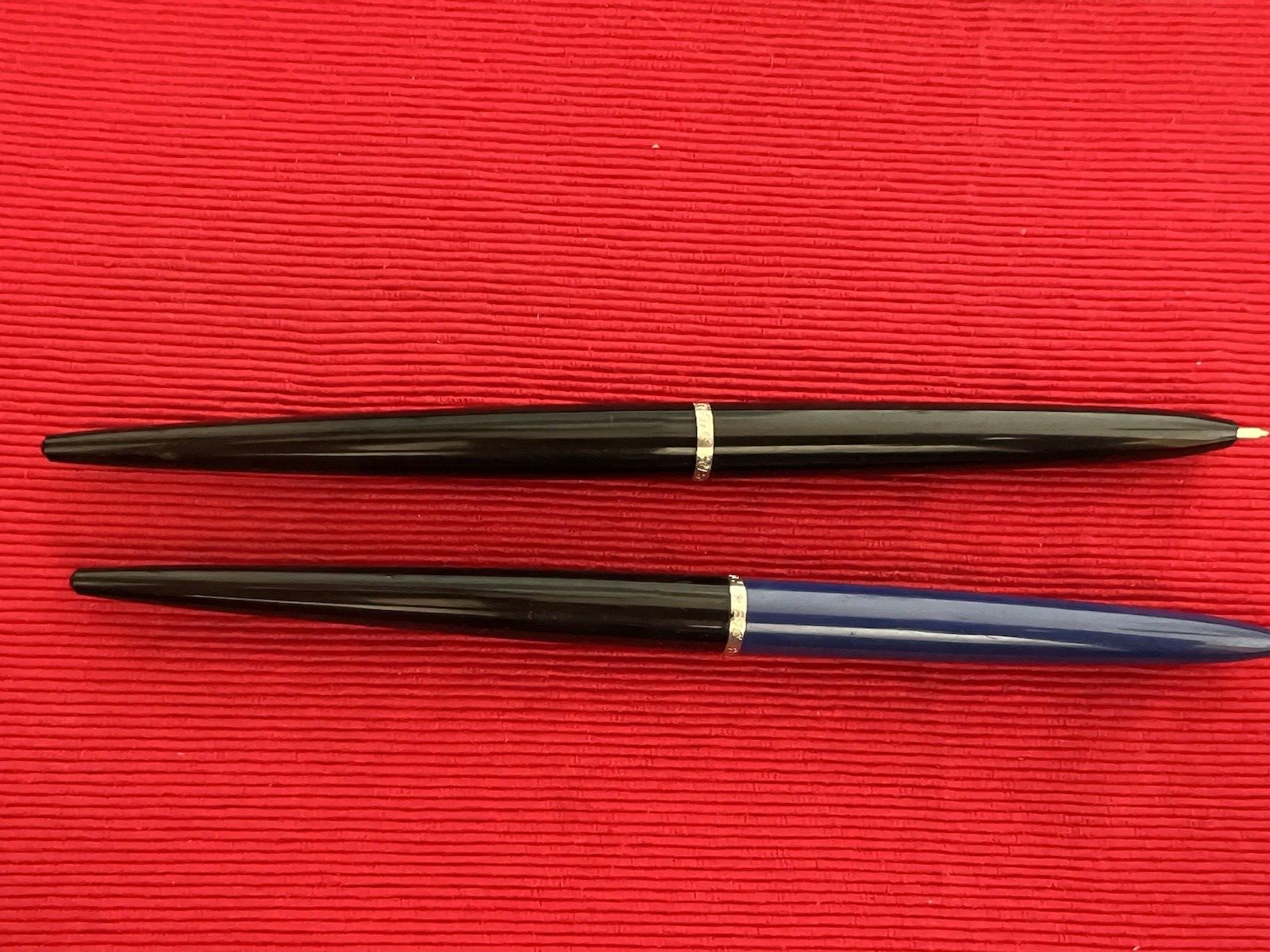 🔴 BIC penne sfera stiloforo scrivania ROSSO NERO 2 penne vintage A