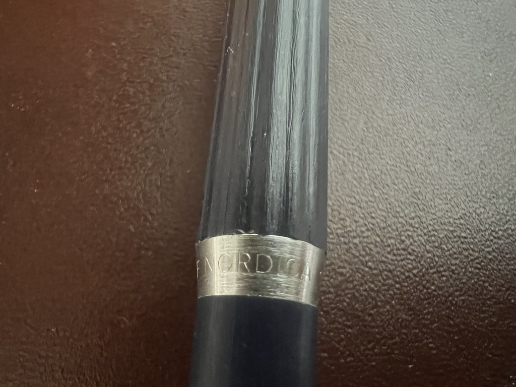BALLOGRAF Bolígrafo Nordica Esfera mit blauem Knopf Chrom Escribe Vintage 