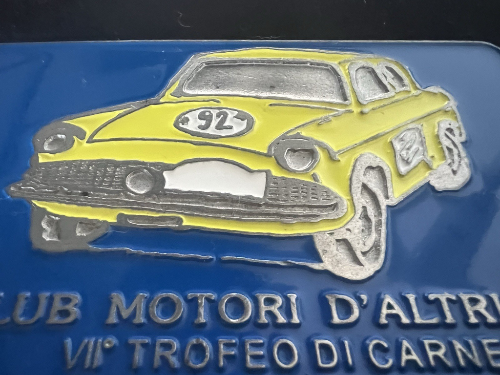 Trophée Voiture Asi Club Motori D'Altri Tempi Carnaval Fregene 2006 Car Badge 
