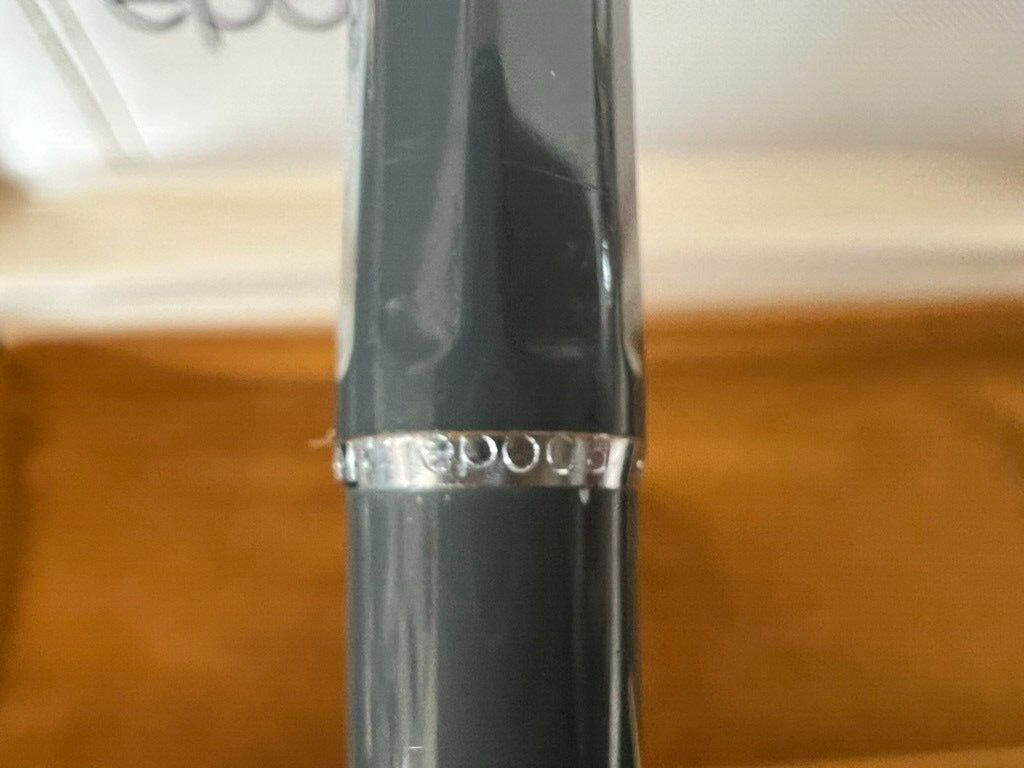 Ballograf Stylo-Plume Sphère Période Bouton Automatique Gris Chrome Vintage 8