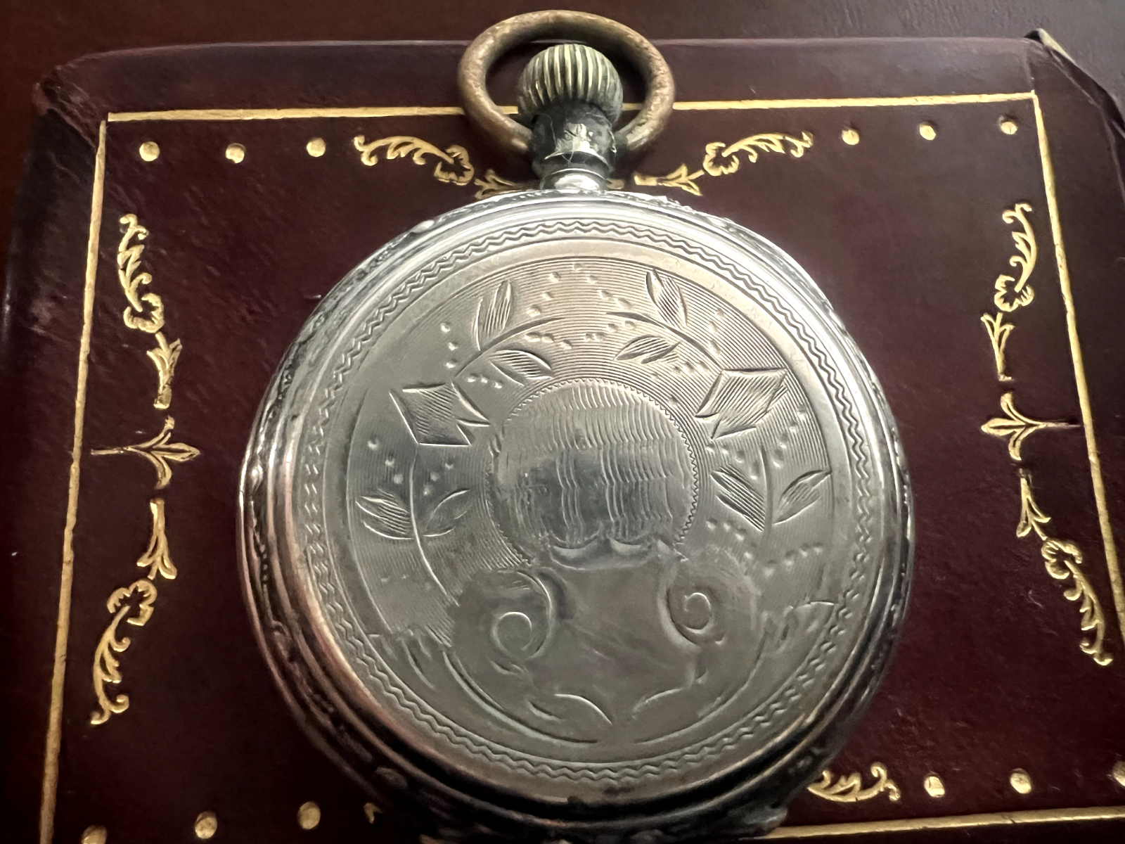 Montre Poche Argent 800 Femme Levier-Dos De Examen Pièces Cylindres 15