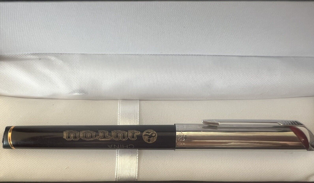 Jutou 636 Stylo-Plume Stylo à Plume Avec Pierre Rouge Clawset Écrit Vintage