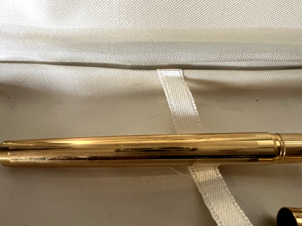 🔴 ELMITEX penna sfera by Montegrappa placcata oro con scatola vintage