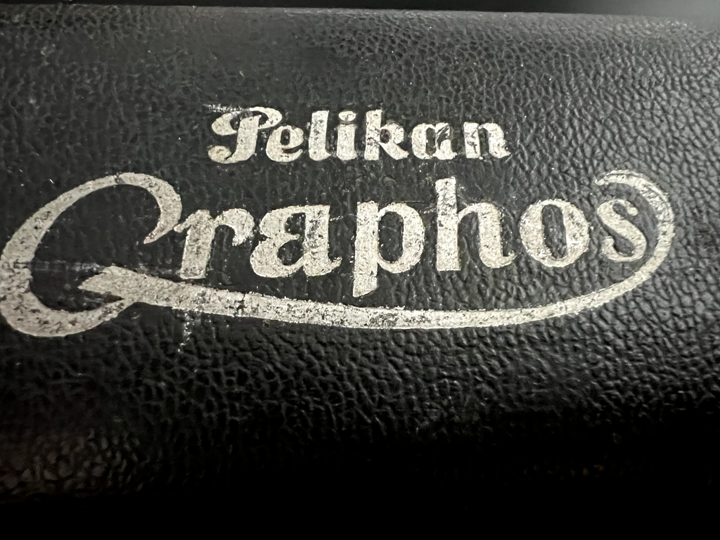 Pelikan Graphos Stift Füllfederhalter Mit Schreibfedern Und Im Feld, Vintage
