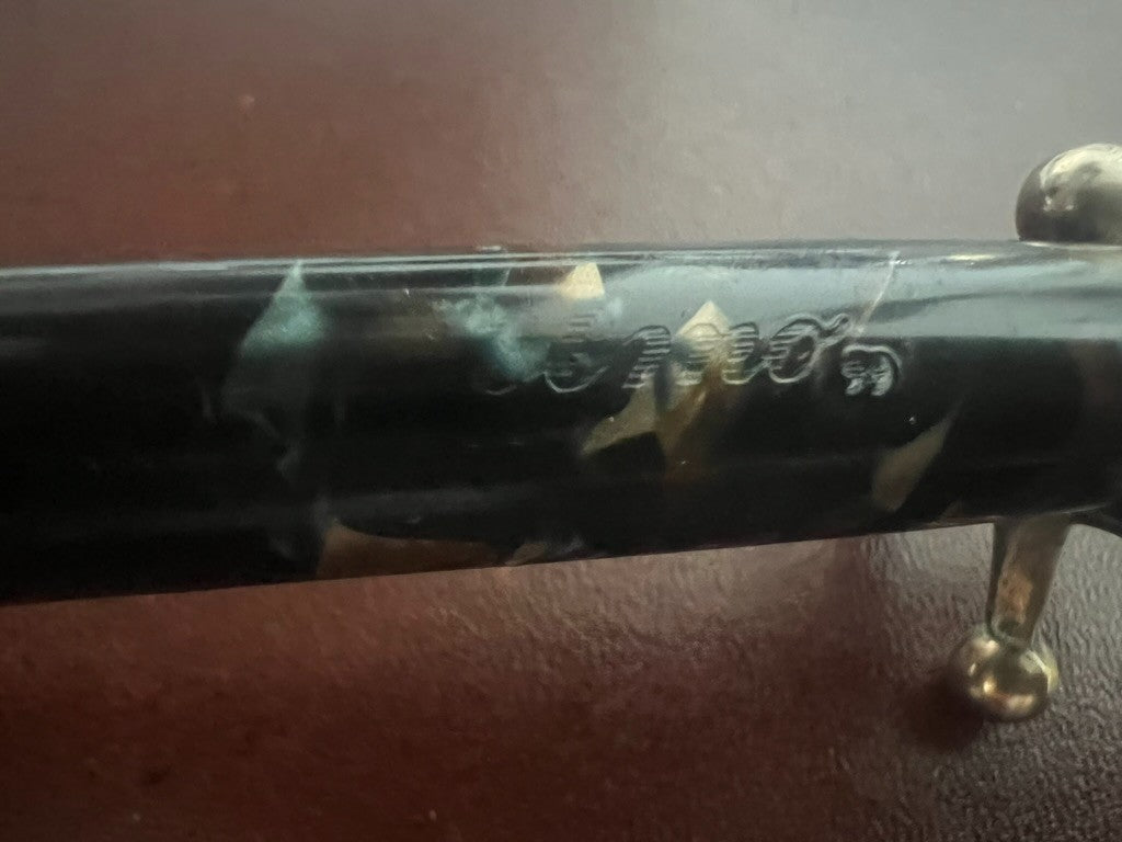 ELMO Pluma Stylográfica De Montegrappa Marmoleada mit Vintage-Emblem 