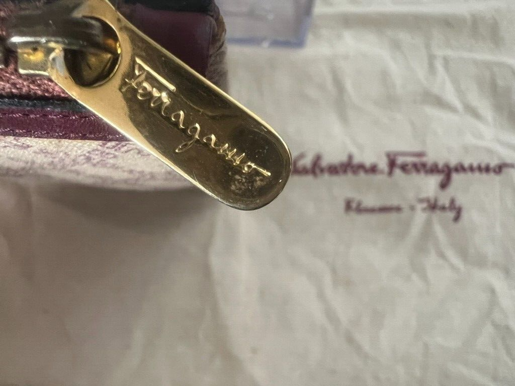 🔴 SALVATORE FERRAGAMO pochette porta trucco uomo donna borsetta rara vintage