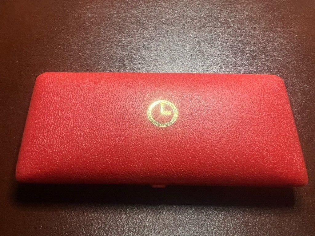 🔴 LANCO box scatola orologio polso astuccio cofanetto rosso vintage