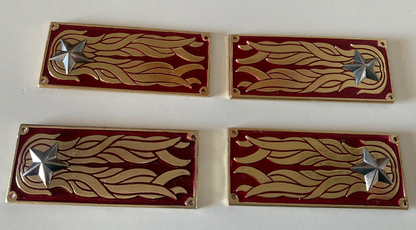 Duffle Army Italian Military Metal And Varnish Rank 6 Pieces Vintage