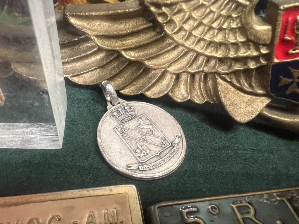 🔴 CREST fermacarte medaglia in plexyglass lotto unico vintage