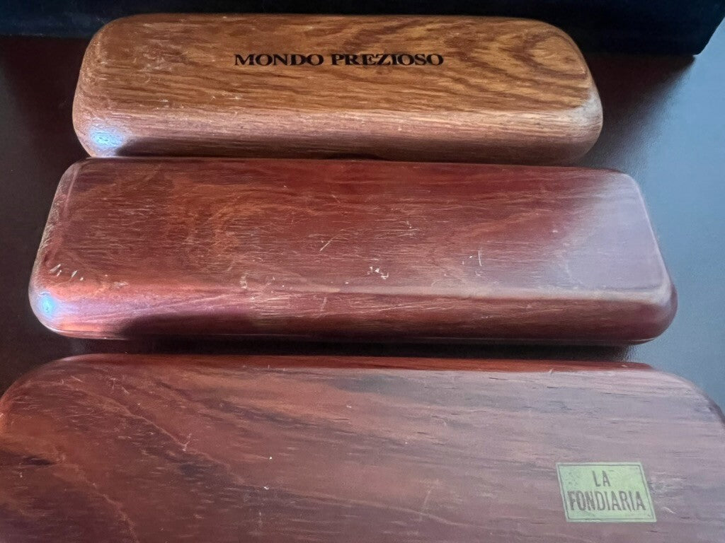 Boîtes Stylo-Plume Stylo à Plume Sphère Bois Trousse 2 Places Lot 3 Pièces 