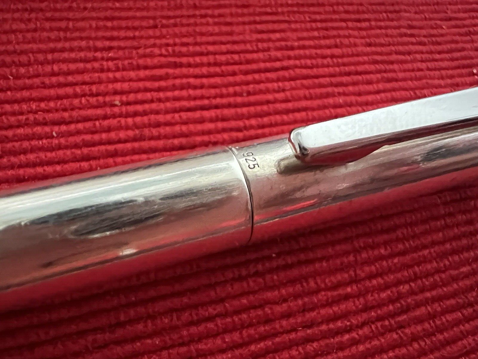 Stylo-Plume Stylo à Plume Argent 925 Cartouche Or 14K Vintage 1970 N4