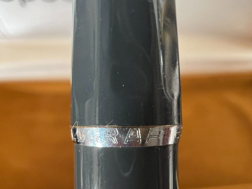 Ballograf Stylo-Plume Sphère Période Bouton Automatique Gris Chrome Vintage 8