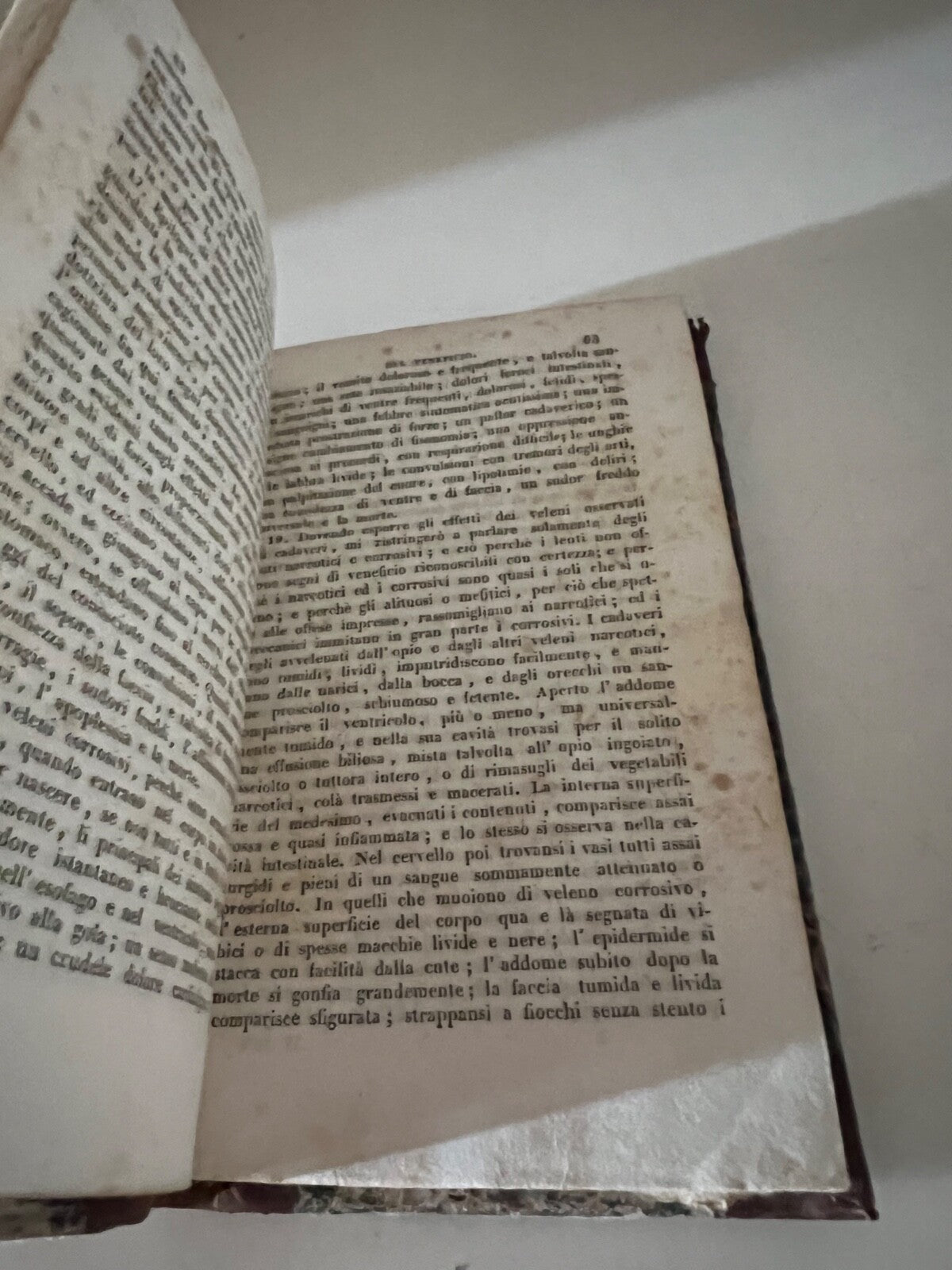 Livre Médecine Forense Giuseppe Tortosa Typographie Governativa Bologne 1842