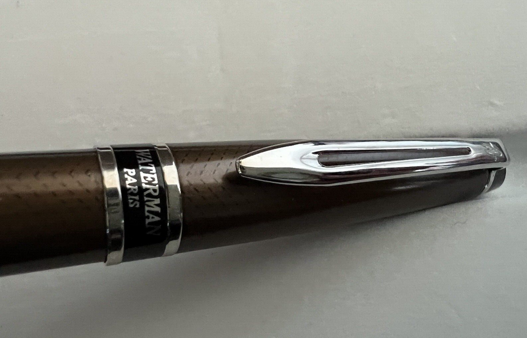 🔴 WATERMAN penna sfera Expert Urban brown in lacca marrone bronzo portapenne