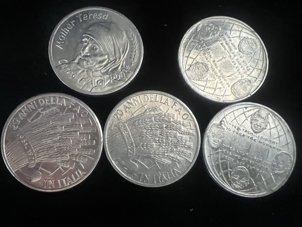 🔴 FAO medaglie commemorative e “Food for All” tema Ceres anni ’70/’80 Lotto 1