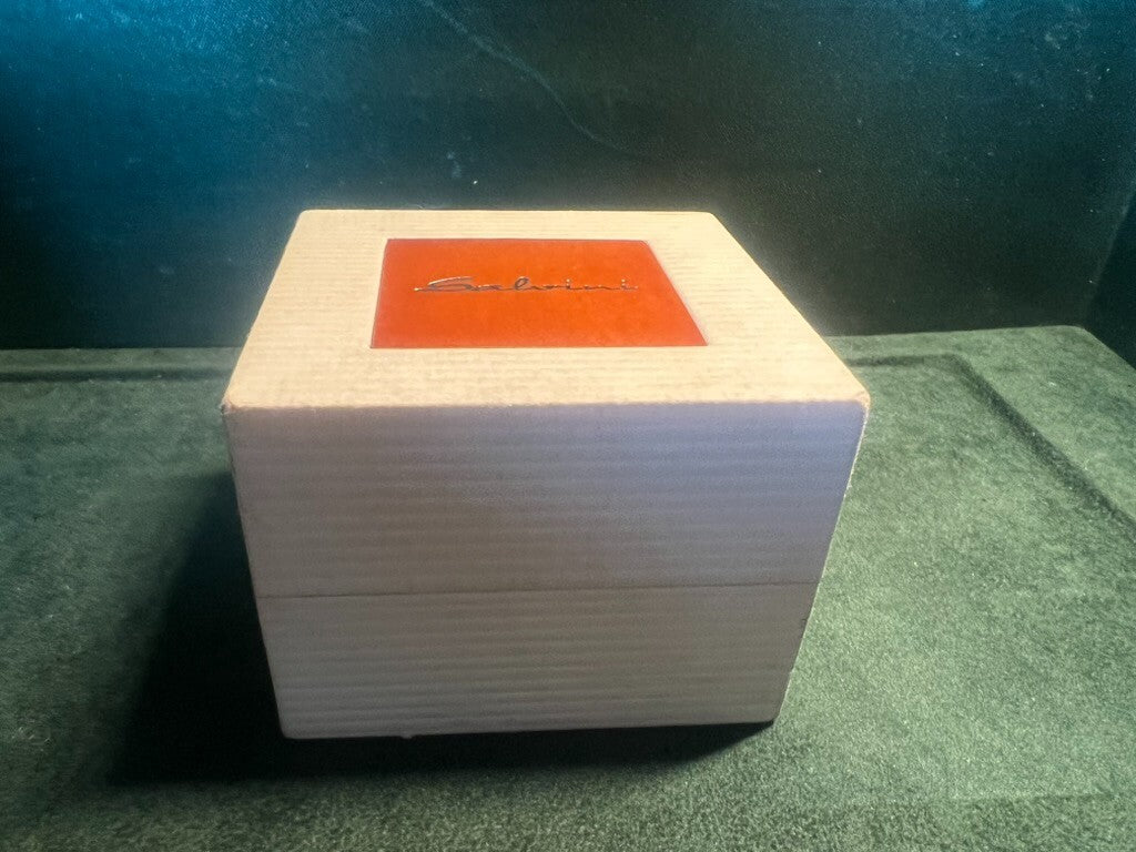 🔴 SALVINI scatola anello gioiello custodia astuccio cofanetto 6,9x6,9 cm