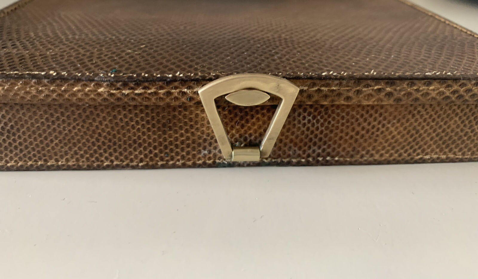 🔴 PORTA TRUCCO gioielli pelle DI SERPENTE da viaggio vintage ANNI 1930