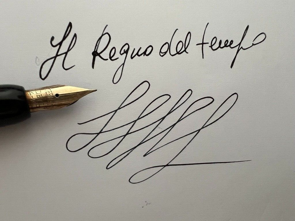 🔴 WATERMAN'S penna stilografica Ideal 402 leva pennino ORO antica SCRIVE