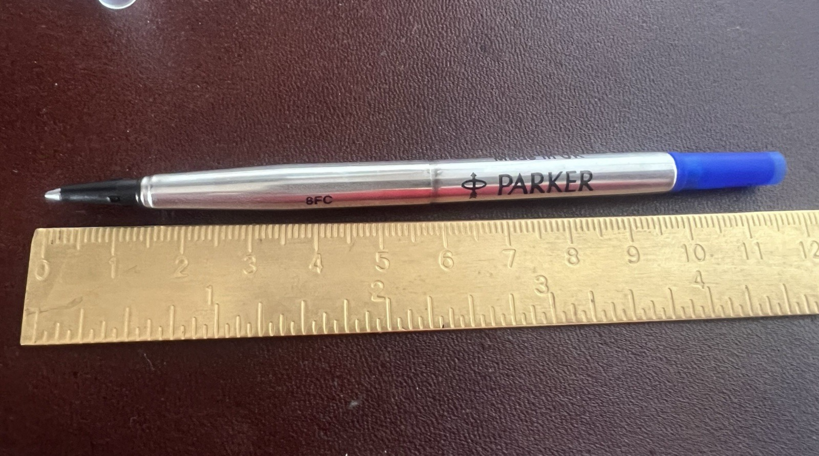 🔴 PARKER refill penna Roller Ball BLU M 8FC 3 pezzi ricarica ricambio
