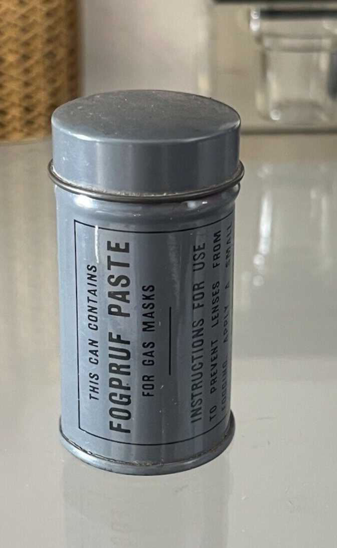 🔴 Original versiegelte Vintage-US-FOGPRUF-PASTE Gasmaskenpaste 