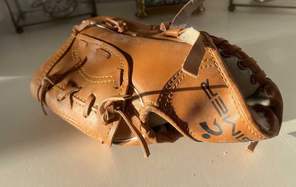 GIMER Gant Baseball Vrai Cuir Rembourré Original Vintage 