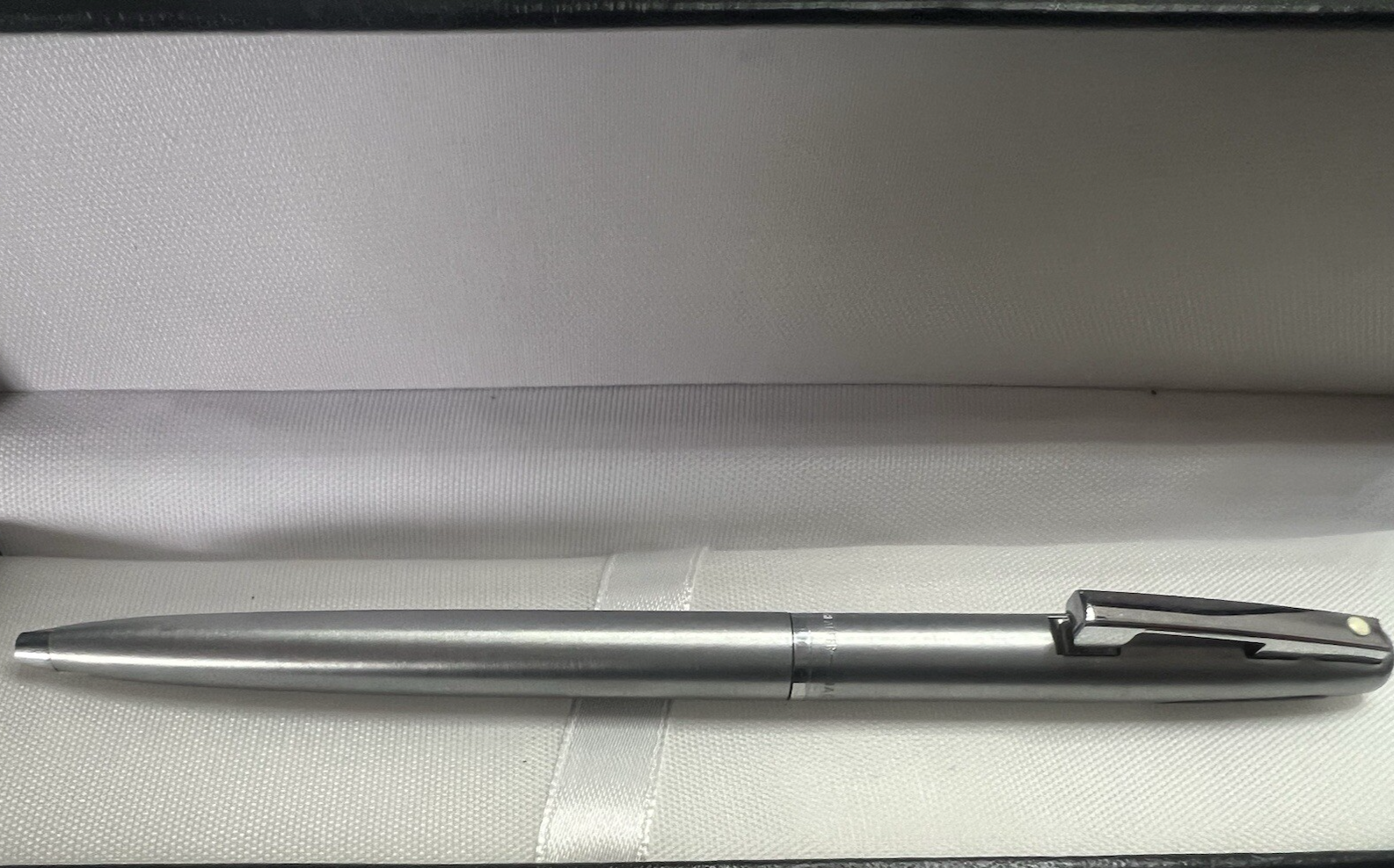 Sheaffer Pen Ball Satin Chrome Trim Polished Clip Snap Vintage