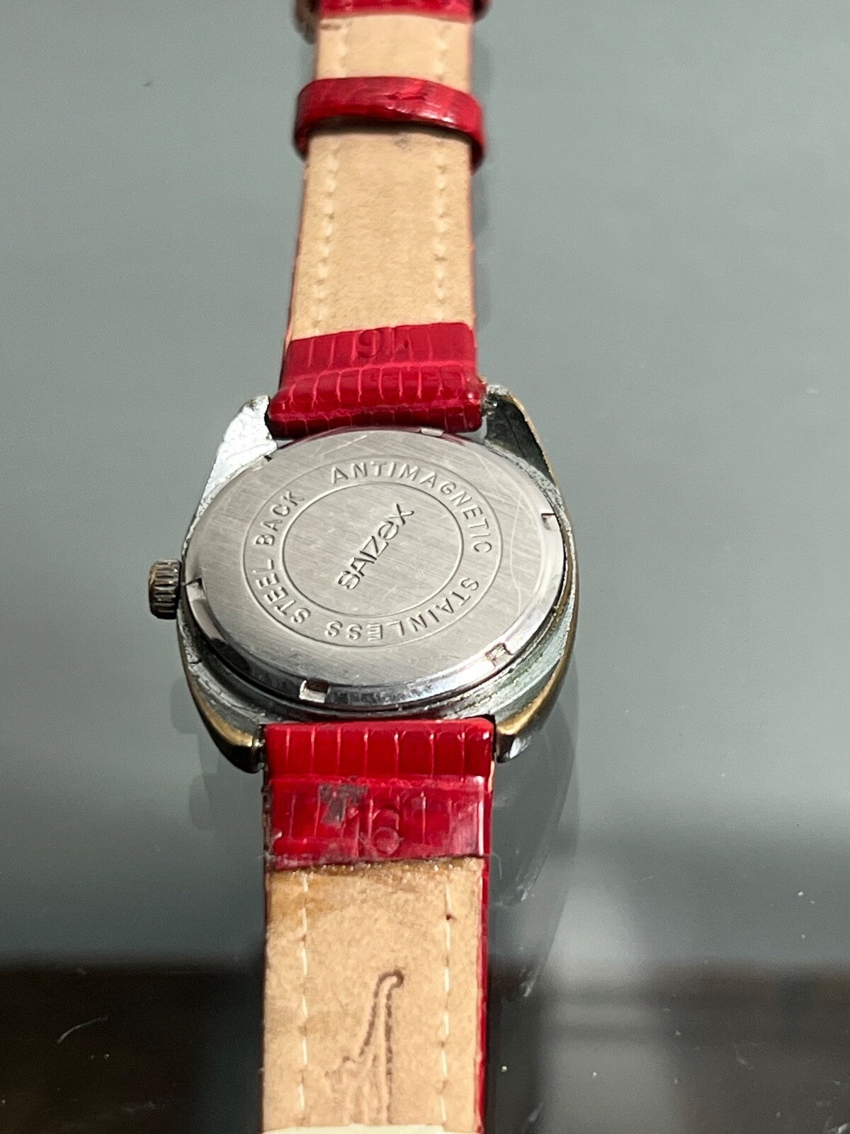 Saizex Montre Hommes Remontage Manuel Cadran Champagne Vintage Rare Vintage