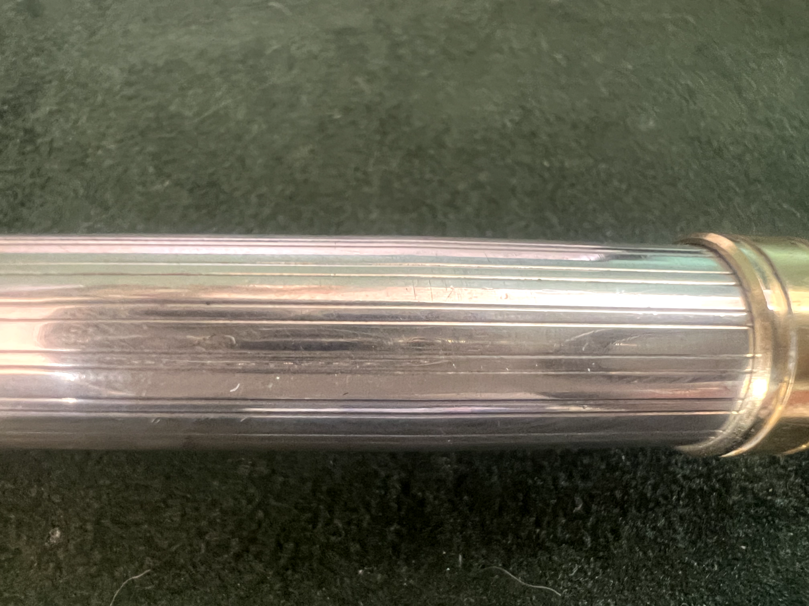 🔴 Penna stilografica ARGENTO 925 a cartuccia pennino Iridium M forte peso