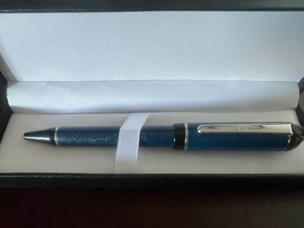 Aurora Pen Sphere Idea Blau mit Glitzer, Mehrfarbig, Vintage 