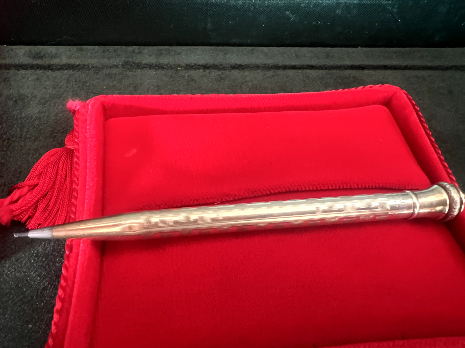 🔴 WHAL EVERSHARP matita meccanica laminata oro cesellata scrive vintage