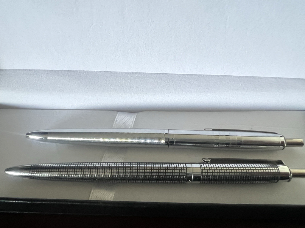 🔴 EVERLAST penne sfera cromate pulsanti a scatto scrivono vintage