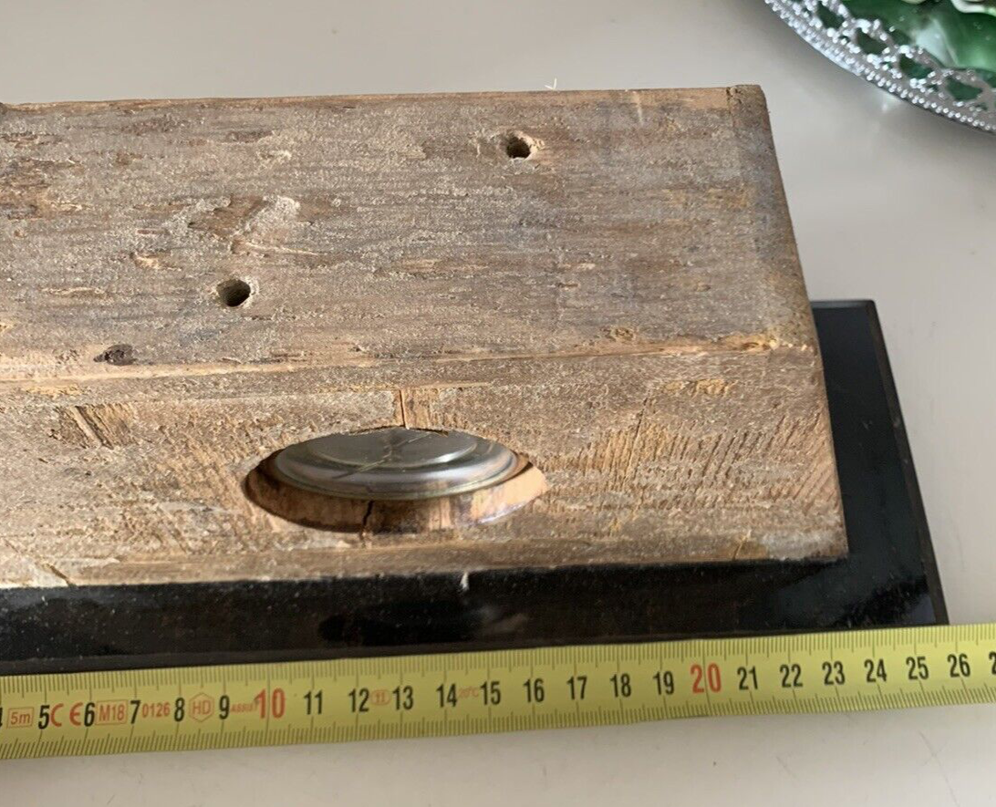 🔴 EUROPA seltener Vintage-Kamintischwecker aus Holz aus den 1930er und 1940er Jahren 