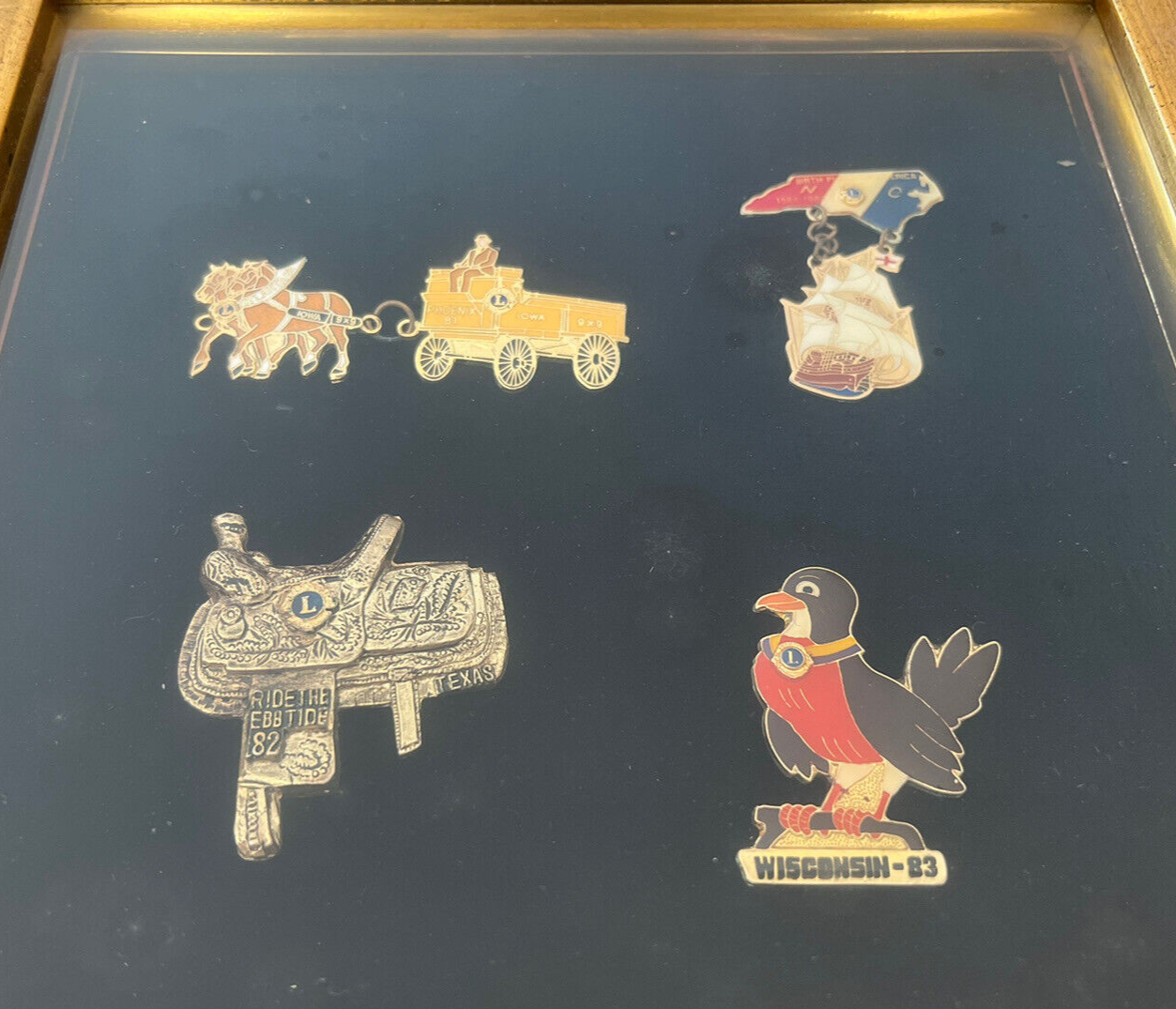 Lions Club USA Atalante Wisconsin de la Broche Métal Vernis Vintage 