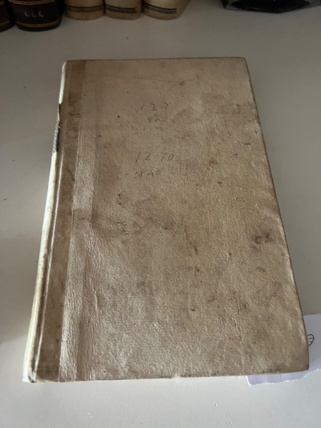 Livre Oraisons Sacre Et Thèses Totrricelli Carte Parchemin Antique 1738 