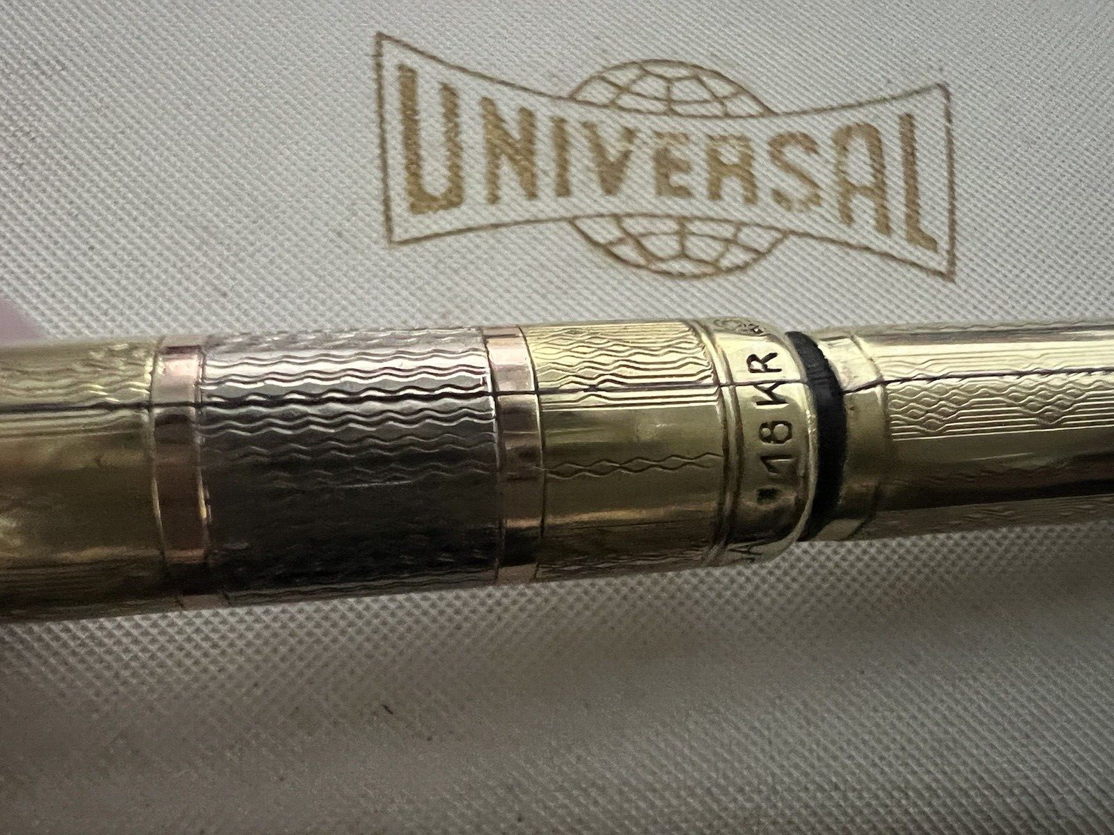 Universal Stylo-Plume Stylo à Plume Rétractable Or Argent Fonctionne Vintage