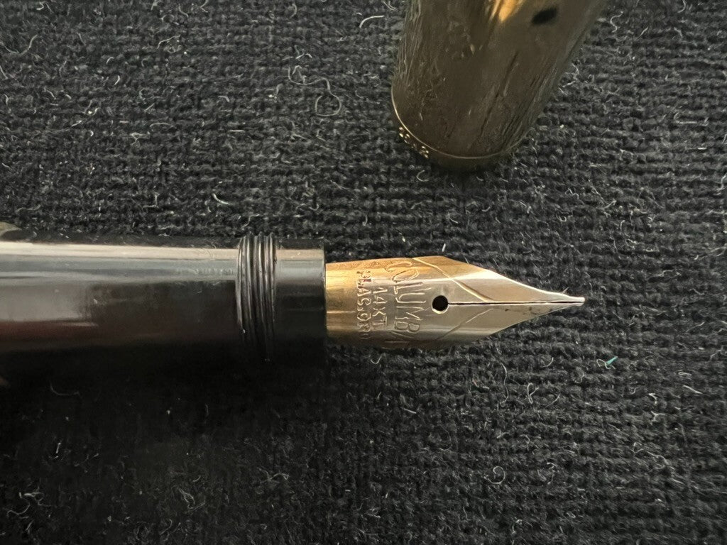 Columbus Stylo-Plume Stylo à Plume Rétractable Ciselé Fonctionne Vintage