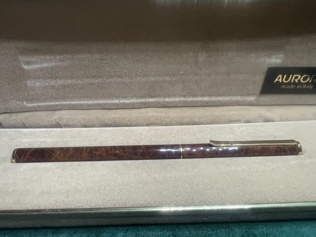 Aurora Stylo-Plume Sphère Hastil Retractable Laque Et Or Écrit Nouvelle C 