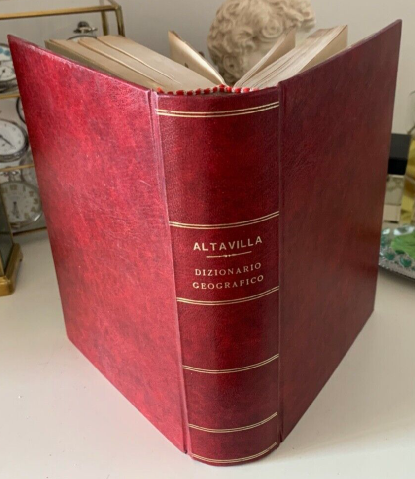 🔴 Book KINGDOM OF ITALY historical geographical dictionary Altavilla antique 1875 