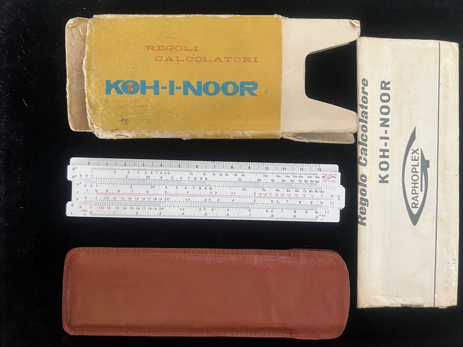Règle Koh-I-Noor N 612 Rietz Calculatrice Dessin Technique Complet Vintage