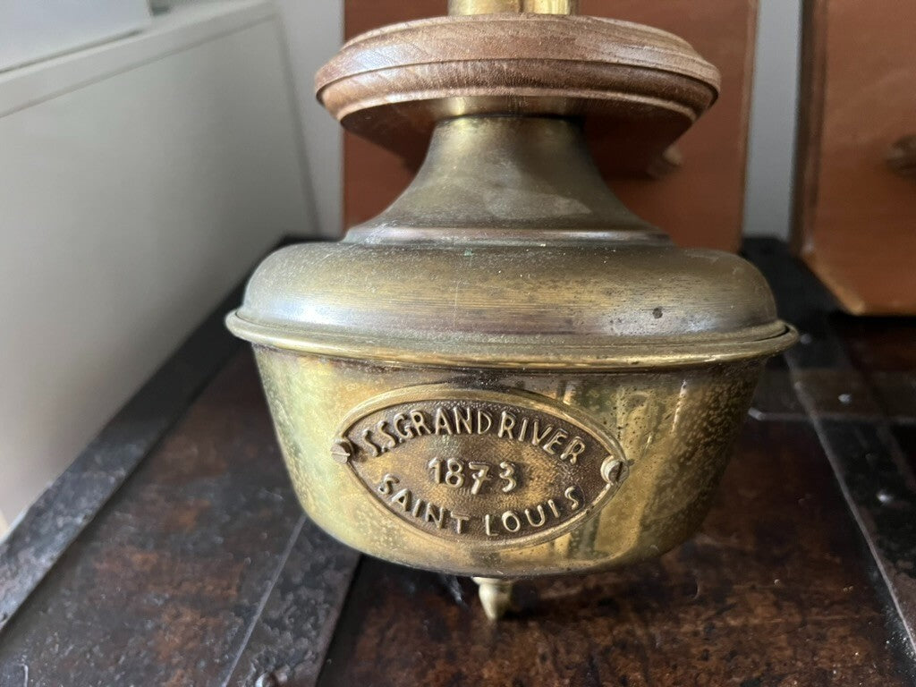Applique S.S Grand River 1873 Saint Louis Laiton Lampes Industrial Vintage