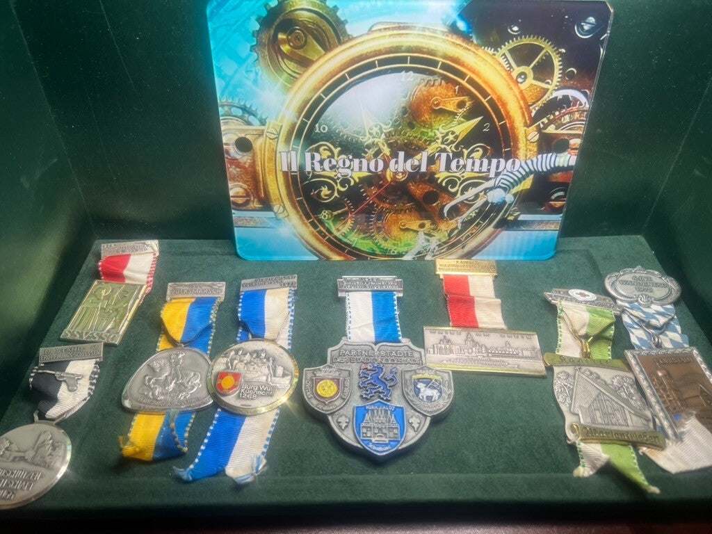 🔴 Medaglie MILITARI al merito metallo nastri vintage LOTTO n.13