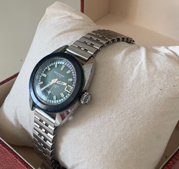 🔴 HEDY WATCH women's SUB DIVER manual underwater watch 4 ATM vintage 