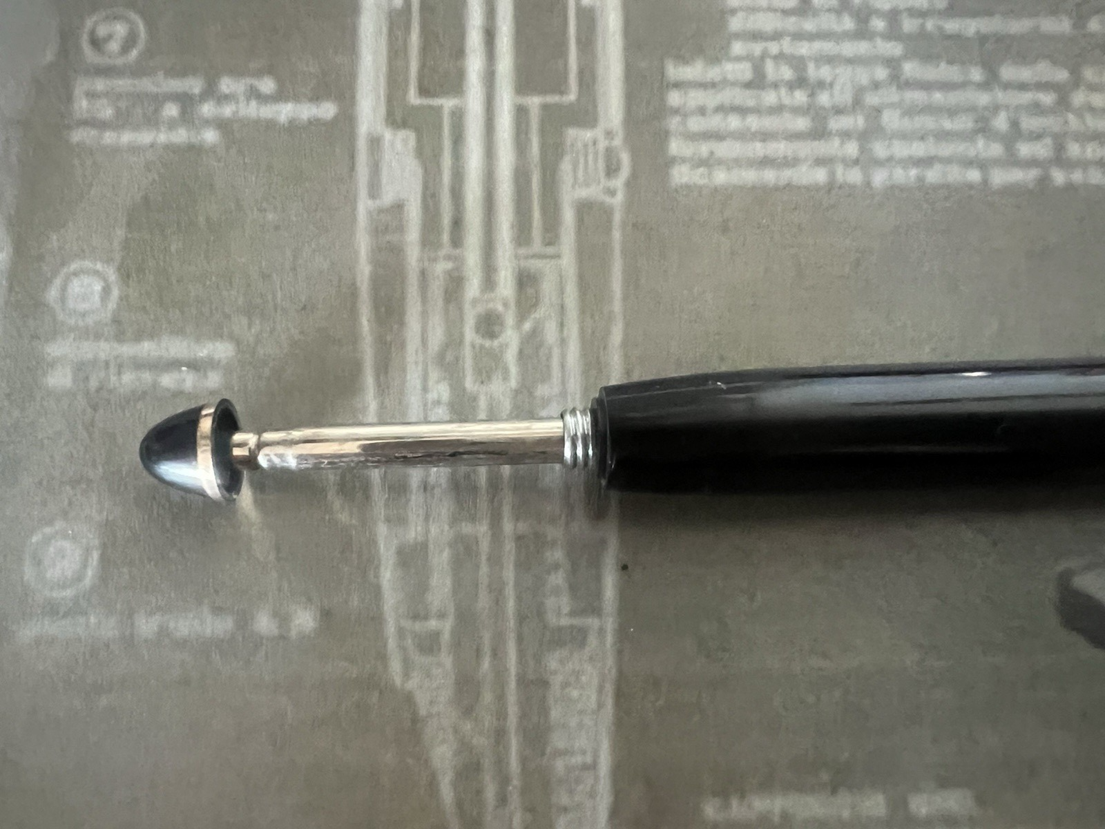 Pen Co Stylo-Plume Stylo à Plume de Diamant Or 14 KT Vintage Penco D