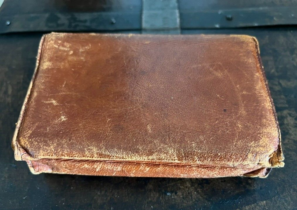 🔴 Libro MISSEL VESPERAL ROMAIN pelle fiore con custodia LEFEBURE vintage 1947